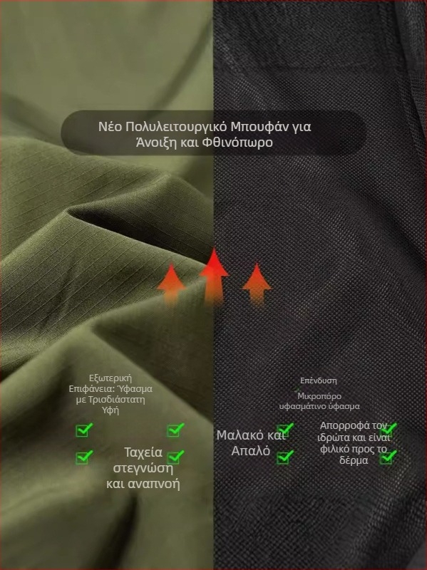 Ανδρικό μπουφάν εργασίας με κουκούλα, αδιάβροχο, φαρδιά γραμμή, ύφασμα πολυεστέρα 100%