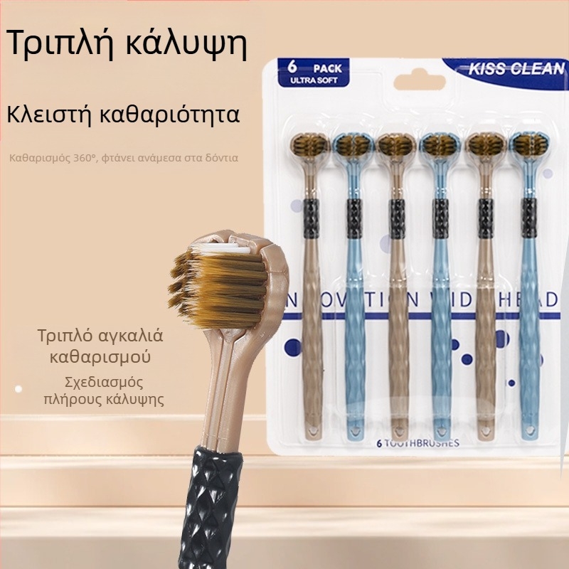 Love Teeth οδοντόβουρτσα για ενήλικες με μαλακές τρίχες, τρισδιάστατη 3D σχεδίαση, χειροκίνητη