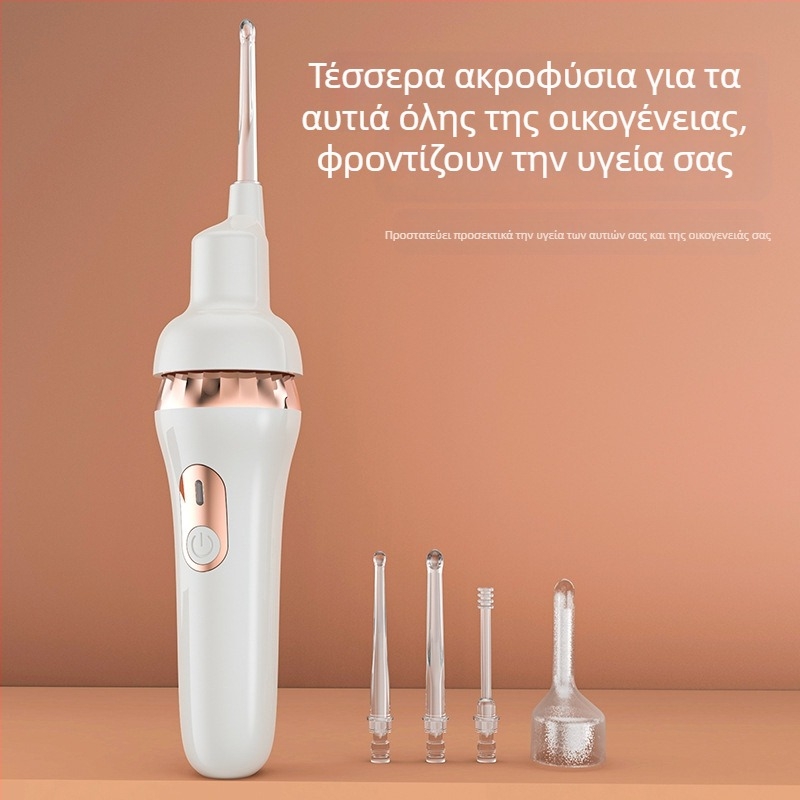 Φωτεινό αυτόματο ηλεκτρικό κουταλάκι αυτιών για βρέφη και παιδιά — μαλακή άκρη, ασφαλής σχεδίαση