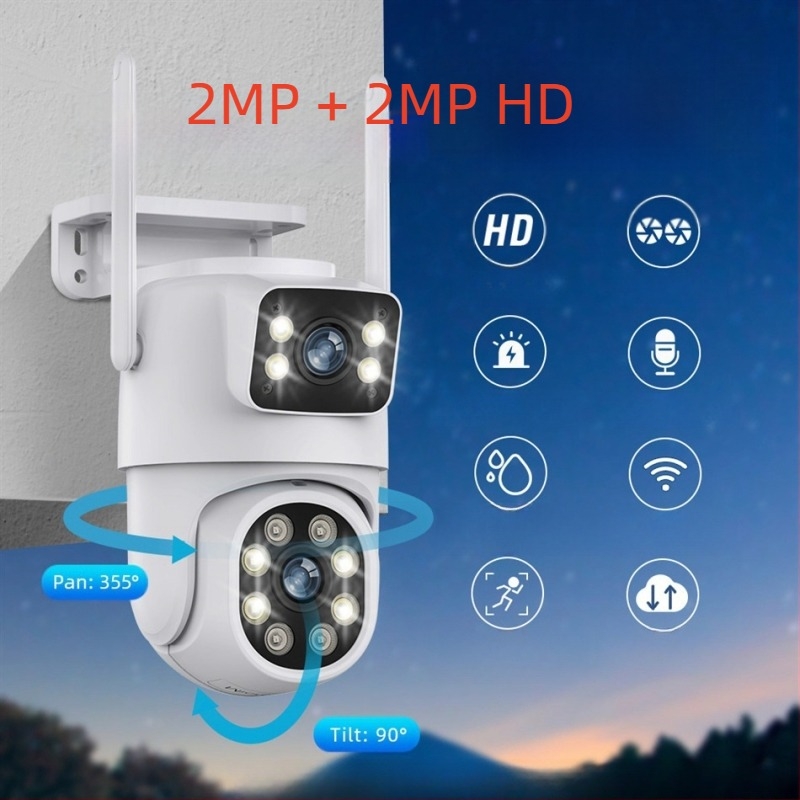 Εξωτερική PoE κάμερα επιτήρησης με ONVIF – 1080p, 2 κανάλια, νυχτερινή όραση