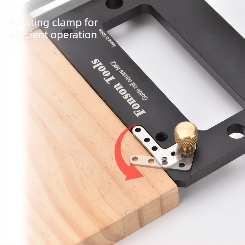 Πλακέτα ευθυγράμμισης με ορθογώνιο γωνία για οδηγό ράγας πριονοκοπτικού, μέταλλο, σετ 2 τεμάχια, Fengsen