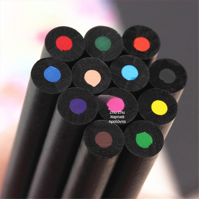 Σετ ξύλινων μολυβιών με παραμορφωμένα μαλακά μολύβια, μολύβια-καρτούν, μολύβια με πολλαπλά άκρα και μολύβια για δομικά μπλοκ, blister-packaging 12 τεμάχια