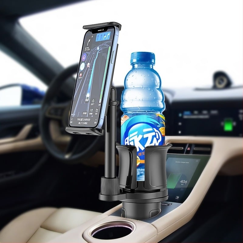 Πολυλειτουργική βάση ποτηριού αυτοκινήτου, για πίσω κάθισμα, για φιάλη νερού, κινητό τηλέφωνο και τάμπλετ; UBINA; Υλικό ABS + κράμα αλουμινίου; Μοντέλο 109; Προσαρμόσιμο; Διαθέσιμη ιδιωτικής ετικέτας