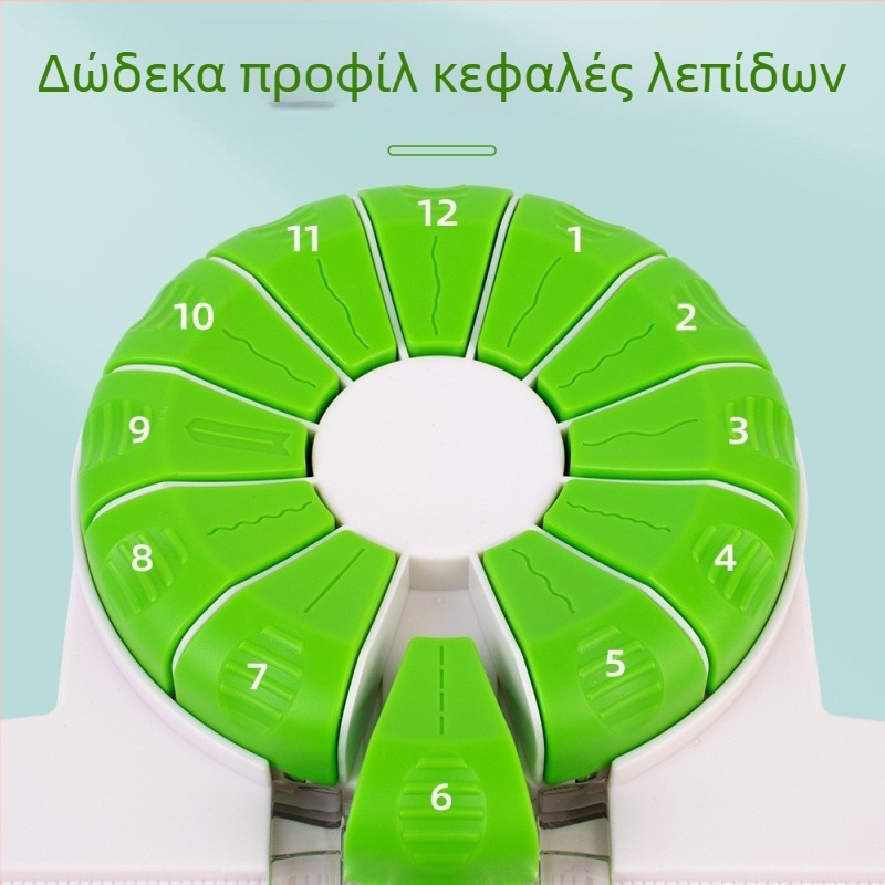 Πολυλειτουργικός κόπτης χαρτιού με μοντέλο 12-σε-1 και οδηγός ευθείας γραμμής με τελείες για βαθουλώσεις, χειροκίνητη λειτουργία, A4