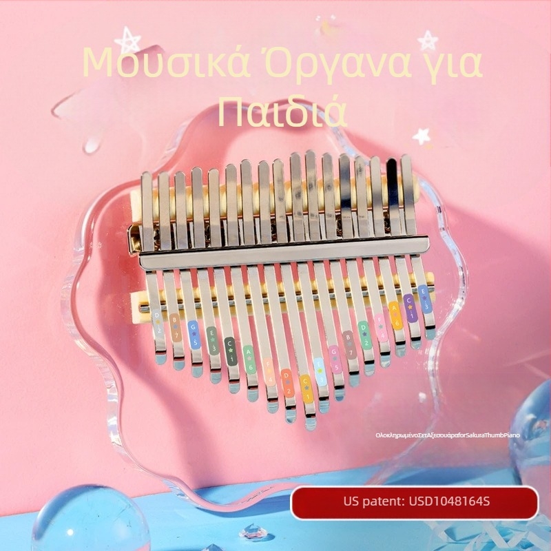 Kalimba Hua Shu, διαφανές μοντέλο, 21-τόνο kalimba