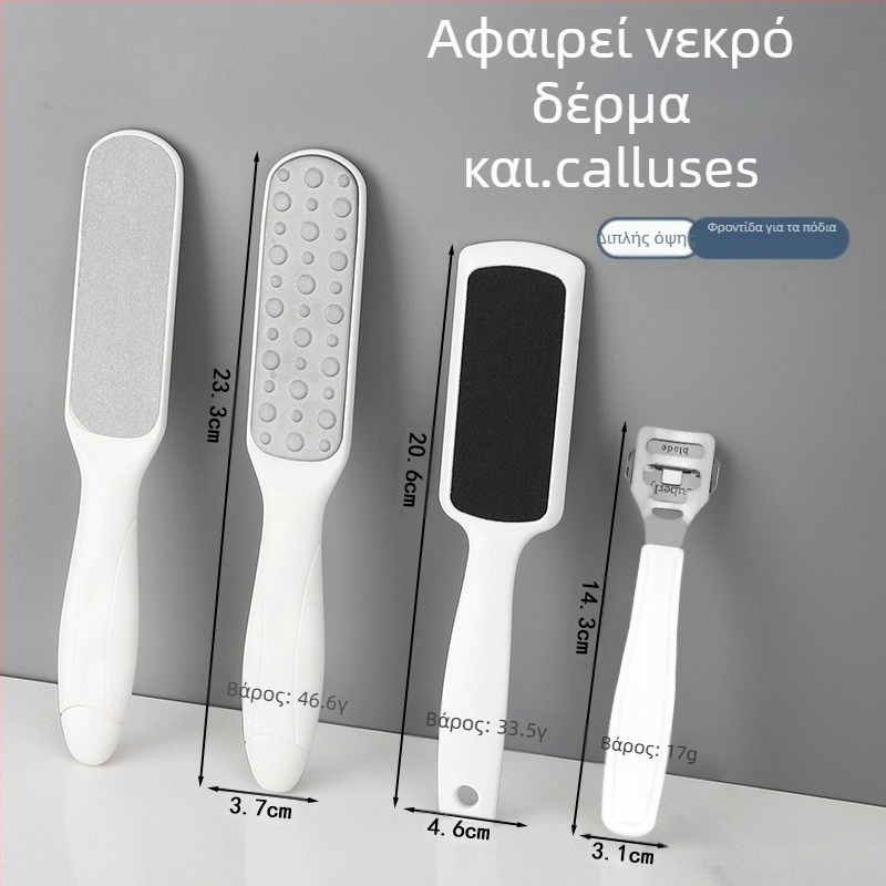 Διπλής όψεως λίμα ποδιών από ανοξείδωτο ατσάλι – εργαλείο περιποίησης ποδιών με οβάλ κεφαλή λείανσης και γυαλόχαρτο, κουτί 200 τεμάχια