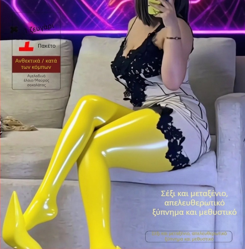 Νάιλον καλσόν διαμόρφωσης, υπερ-λεπτό 5D νήμα, μονόχρωμο, πλήρους μήκους, αντι-μπλέκωμα σχέδιο