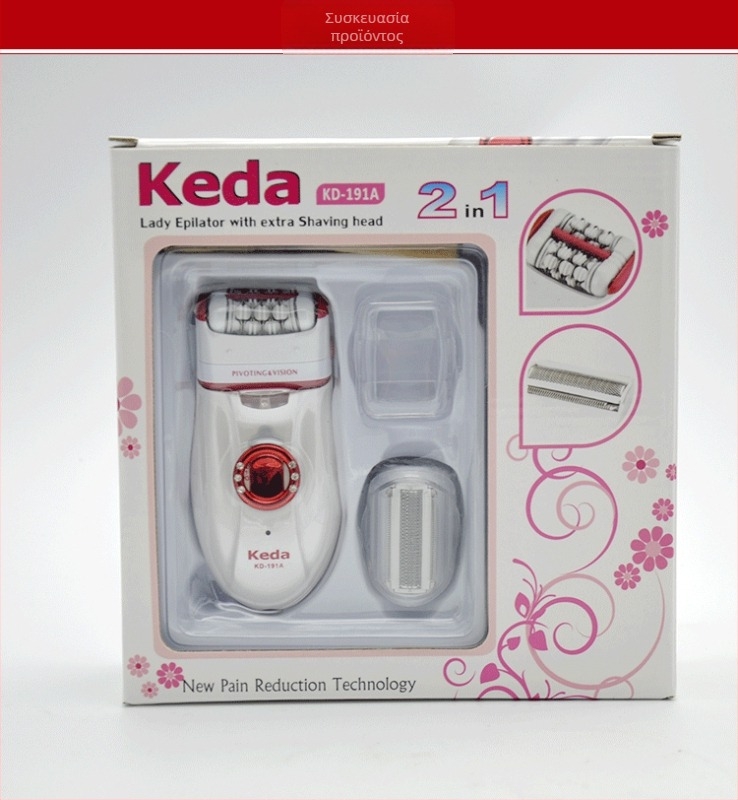 Ηλεκτρική συσκευή αποτρίχωσης για γυναίκες, μοντέλο 216, αποτρίχωση σε όλο το σώμα, τροφοδοσία USB, κρύος φωτισμός, 36 ζεύγη ανεξάρτητων κυλίνδρων