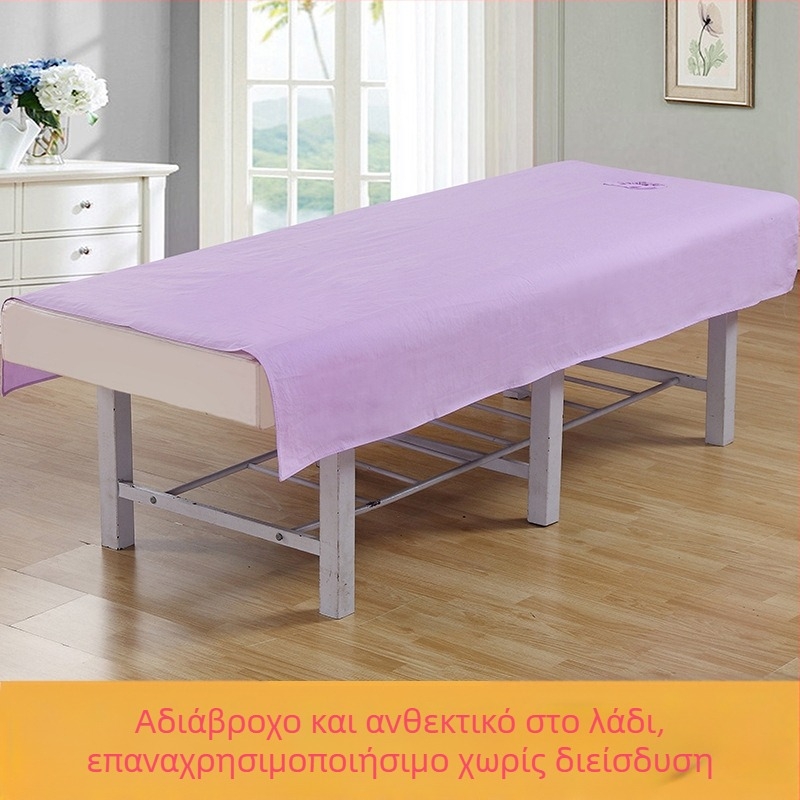 Σεντόνι ομορφιάς με οπές, αδιάβροχο και ανθεκτικό στο λάδι, μίγμα πολυεστέρα-βαμβακιού, κατάλληλο για σαλόνια ομορφιάς, κατά παραγγελία