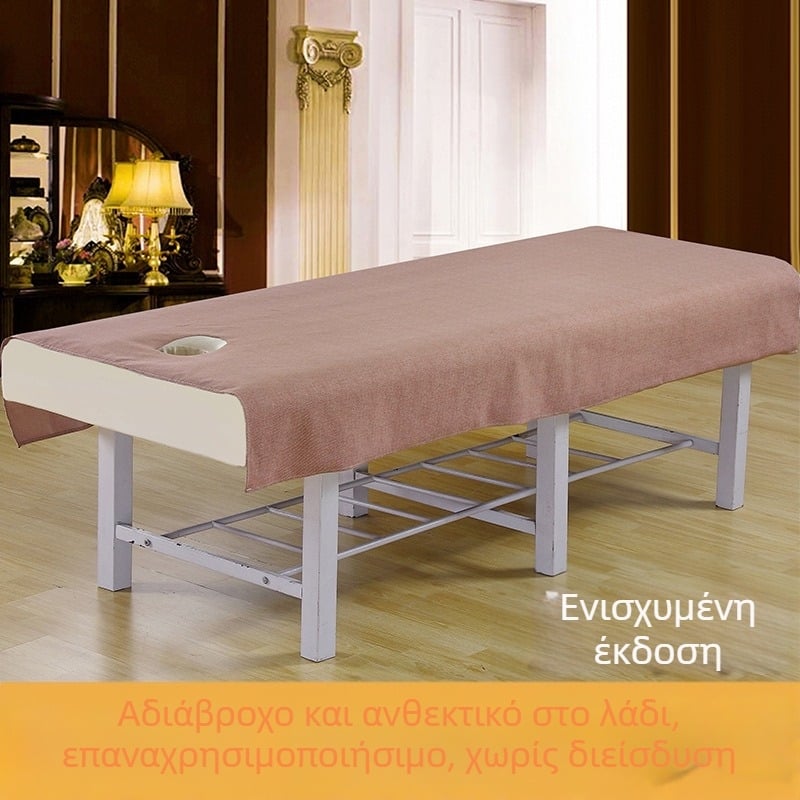 Σεντόνι ομορφιάς με οπές, αδιάβροχο και ανθεκτικό στο λάδι, μίγμα πολυεστέρα-βαμβακιού, κατάλληλο για σαλόνια ομορφιάς, κατά παραγγελία