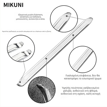 Εργαλείο αφαίρεσης ελαστικών - MIKUNI RG5024, Χάλυβας Ανθρακα, Κύκλικές και Ευθείες Άκρες, Ανθεκτικό στην Έκρηξη, Για Αυτοκίνητο