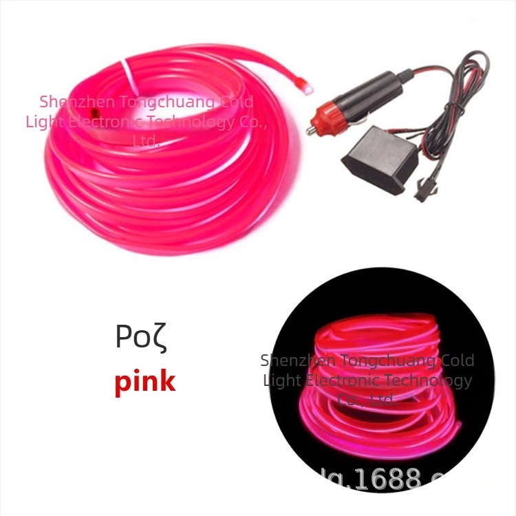 DIY σετ EL περιθωριακού φωτισμού με υψηλή φωτεινότητα – 12V τροφοδοσία από αναπτήρα αυτοκινήτου, PVC υφή