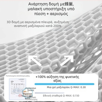 Peng Mei Gel Δροσιστικό Μαξιλαράκι Καθίσματος Αυτοκινήτου – Τεσσάρων Εποχών, Αεριστό και Διαπνέον