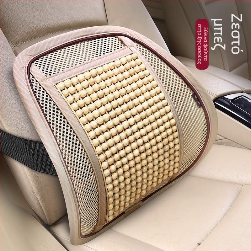 Μαξιλάρι καθίσματος αυτοκινήτου με ξύλινες χάντρες και αναπνεύσιμο γέμισμα από δίχτυ, θερινή χρήση, καθολική εφαρμογή, προσαρμοζόμενη επεξεργασία