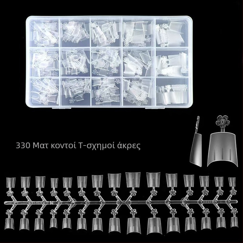 Επιθέματα νυχιών – υπερλεπτές, αόρατες, Γαλλικό στιλ, οβάλ σχήμα, διαφανή