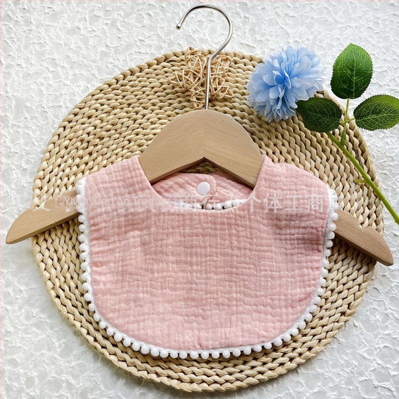 Βρεφικός λαιμοφόρος από βαμβακερή γάζα, διπλού στρώματος σερσακούρ με κέντημα, για βρέφη 1–3 ετών (80–100 εκ), βάρος 0,05 kg