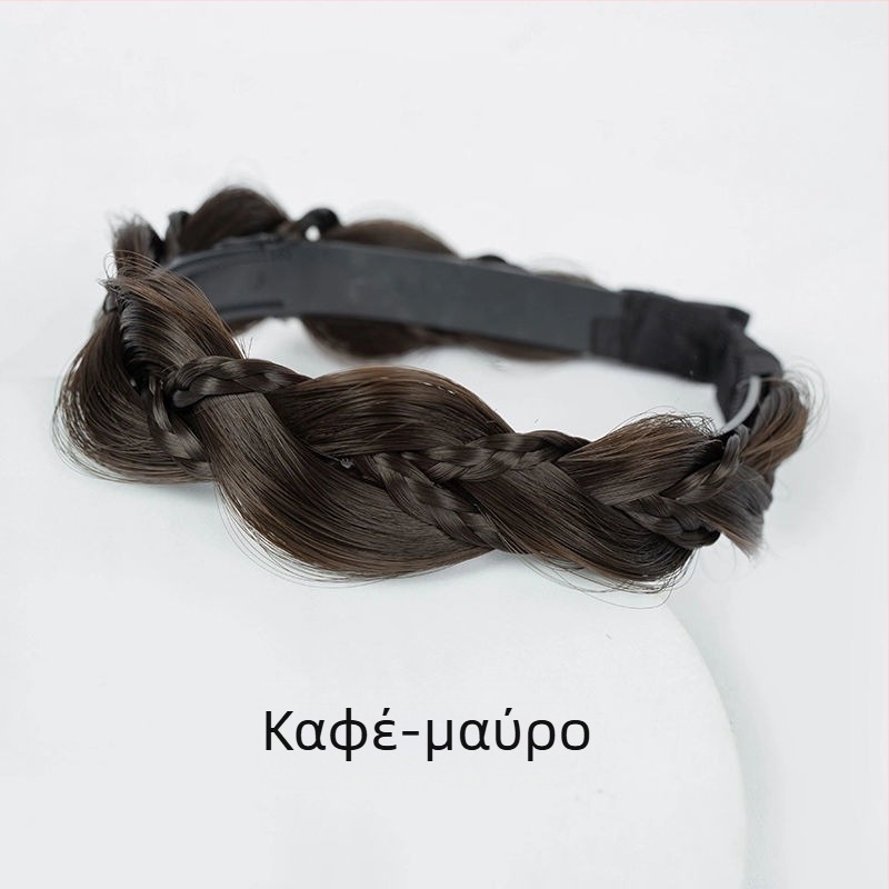 Γυναικεία περούκα με πλεκτή κορδέλα για το κεφάλι — Mori στυλ, ελαφριά πολυτέλεια, πλέξη ψαριού, αντιολισθητική ζώνη με δόντια, στροφή, θερμικά ανθεκτικό σύρμα, χωρίς βαφή ή περμανάντ