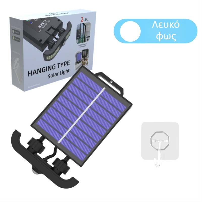 Εξωτερικό φωτιστικό LED με κλιπ, μοντέλο TJ85GY01, LED πηγή φωτός, επαγωγικός διακόπτης, αυτονομία 6–12 ωρών, σύγχρονος σχεδιασμός