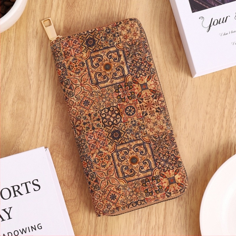 Πορτοφόλι PU με ριγέ μοτίβο και πολλαπλές θήκες καρτών — καθημερινή χρήση, αντί-κλοπή