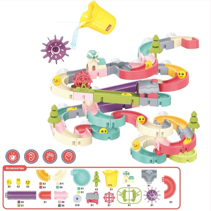 Πλαστικό σετ κατασκευής υδάτινης διαδρομής για παιδιά 4–6 ετών, διαδραστικό παιχνίδι, 3C πιστοποίηση 2020152202030873