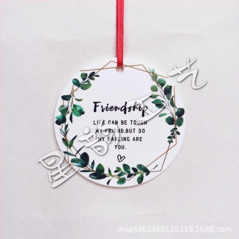 Κυκλικός ακρυλικός μενταγιόν για οικιακή διακόσμηση, με χαρακτική και εκτύπωση, μάρκα Star rhyme (Άδεια IP: Όχι)