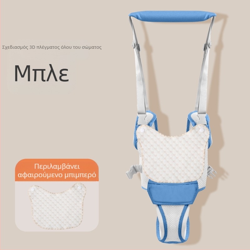 Ζώνη βάδισης για μωρά - αναπνεύσιμη πολυεστερική ζώνη για εκμάθηση περπατήματος, στήριξη μέσης και ασφάλεια κατά πτώσεων, κατάλληλη για 7–36 μηνών