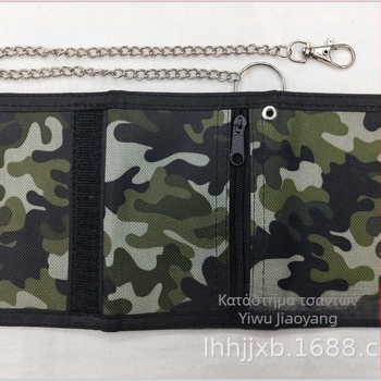 Πορτοφόλι κατά της κλοπής, πολυλειτουργικό με Velcro άνοιγμα, οριζόντιος κοντός σχεδιασμός, πολυεστέρας; κλιπ χαρτονομισμάτων, παράθυρο ταυτότητας, θήκες καρτών και θήκη με φερμουάρ.