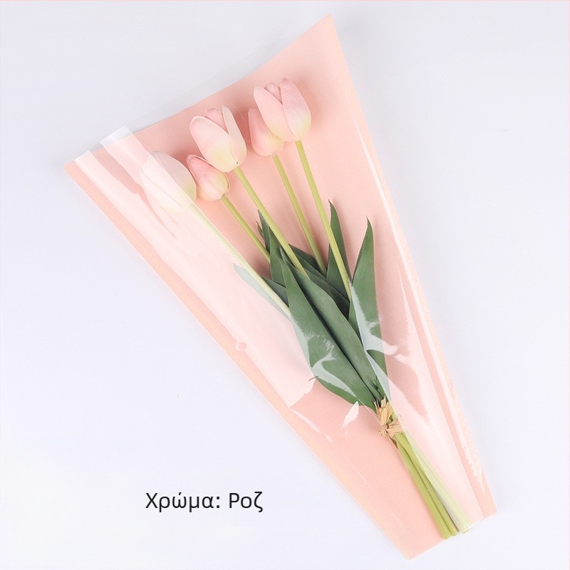 Τσάντα συσκευασίας μπουκέτου λουλουδιών από Kraft χαρτί, αδιάβροχη, εκτύπωση με μελάνι, συσκευασία τύπου opp