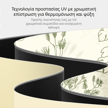 Ομπρέλα ήλίου με 16 βέργες, χειροκίνητο άνοιγμα, UV προστασία UPF 50+, βέργες από κράμα, λαβή από σκληρό ξύλο