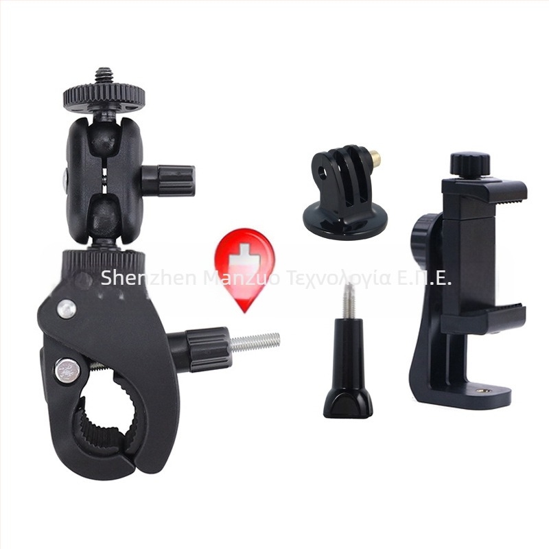 Universal σφιγκτήρας σωλήνα για smartphones και κάμερες δράσης — μοντέλο Universal, υλικό πλαστικό/μέταλλο, σταθερή λήψη