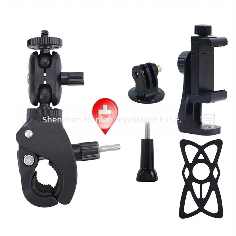 Universal σφιγκτήρας σωλήνα για smartphones και κάμερες δράσης — μοντέλο Universal, υλικό πλαστικό/μέταλλο, σταθερή λήψη