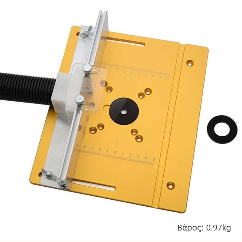 Σταθμός ξυλουργικής χαρακτικής και φρεζαρίσματος με πολυλειτουργική ανυψούμενη επιφάνεια εργασίας, κοπή γωνιών και αυλακώσεις σε αλουμινένιο πάνελ — Τάση 2,4 V