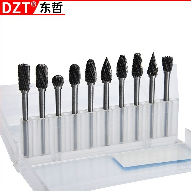 Σετ περιστροφικών κεφαλών λείανσης ξυλουργίας – 10 τεμάχια, χάλυβας άνθρακα, μάρκα DZT/Dongzhe