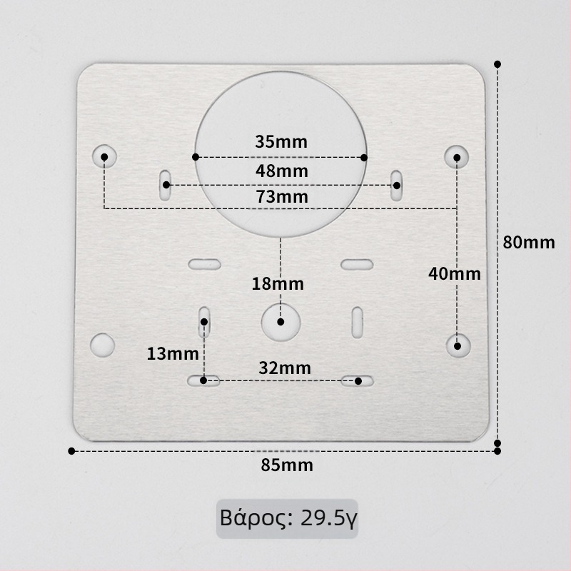 Leyoujia Πλακέτα στερέωσης μεντεσέ για πόρτες ντουλαπιών – Ανοξείδωτο ατσάλι, βουρτσισμένο φινίρισμα