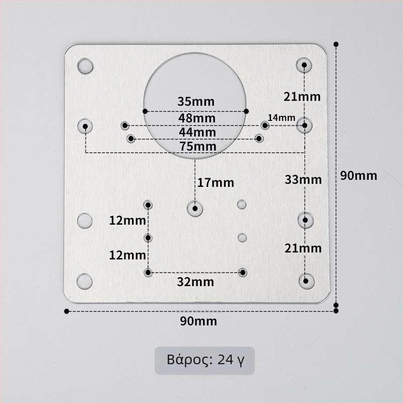 Leyoujia Πλακέτα στερέωσης μεντεσέ για πόρτες ντουλαπιών – Ανοξείδωτο ατσάλι, βουρτσισμένο φινίρισμα