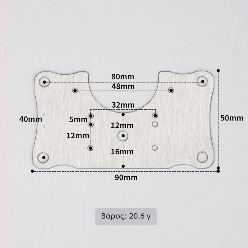 Leyoujia Πλακέτα στερέωσης μεντεσέ για πόρτες ντουλαπιών – Ανοξείδωτο ατσάλι, βουρτσισμένο φινίρισμα