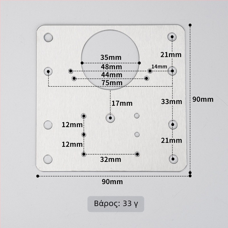 Leyoujia Πλακέτα στερέωσης μεντεσέ για πόρτες ντουλαπιών – Ανοξείδωτο ατσάλι, βουρτσισμένο φινίρισμα