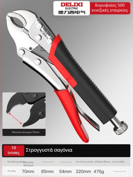 Σετ πένσες και κλειδιά πολλαπλών χρήσεων, περιλαμβάνει πένσες σωλήνων και σφιγκτήρες