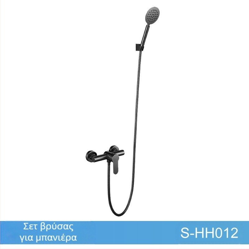 Σετ ντους από ανοξείδωτο χάλυβα, επιτοίχια εγκατάσταση, ανάμεικτος μηχανισμός με κεραμικό βαλβίνας, μοντέλο S-L005