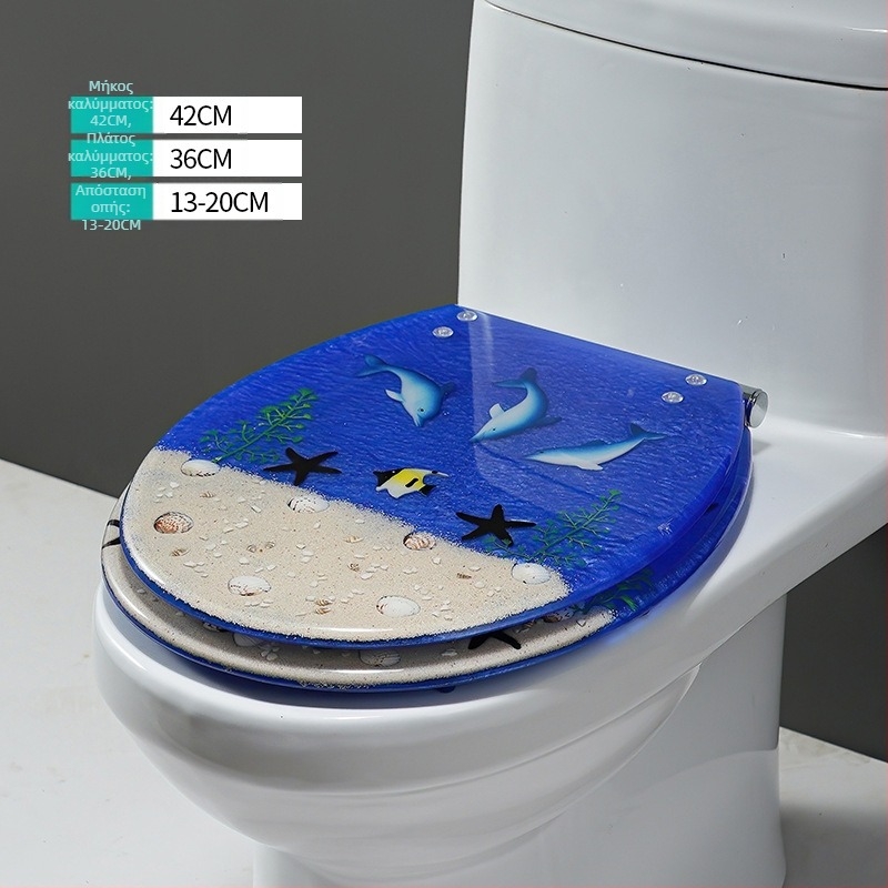 Καπάκι λεκάνης, UF ρητίνη, με buffer, στυλ: τυπικό, μοντέρνος μινιμαλισμός, μάρκα Home Now, μη ρυθμιζόμενοι μεντεσέδες