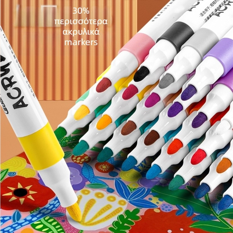 Hundred Knowledge Ακρυλικός μαρκαδόρος, αδιάβροχος, κατάλληλος για γκραφίτι και υδατογραφίες