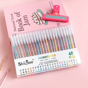 Starlight Glitter Gel Pen - Πλαστικό σώμα, Συσκευασία σε κουτί, Μη Διαγράφιμη