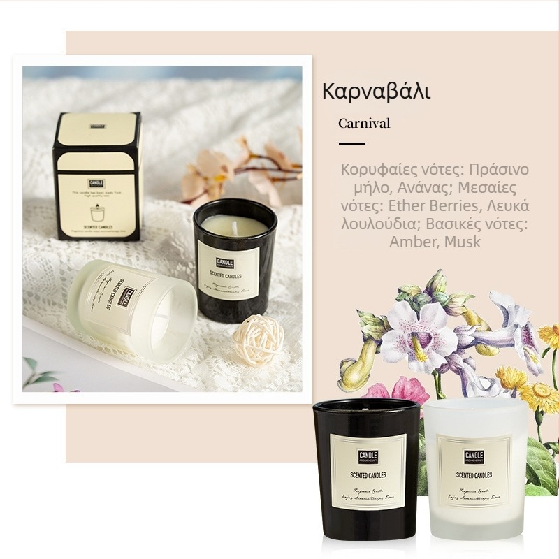 Κερί αρωματοθεραπείας από κερί σόγιας, χειροποίητο, κυλινδρικό, προσαρμογή OEM