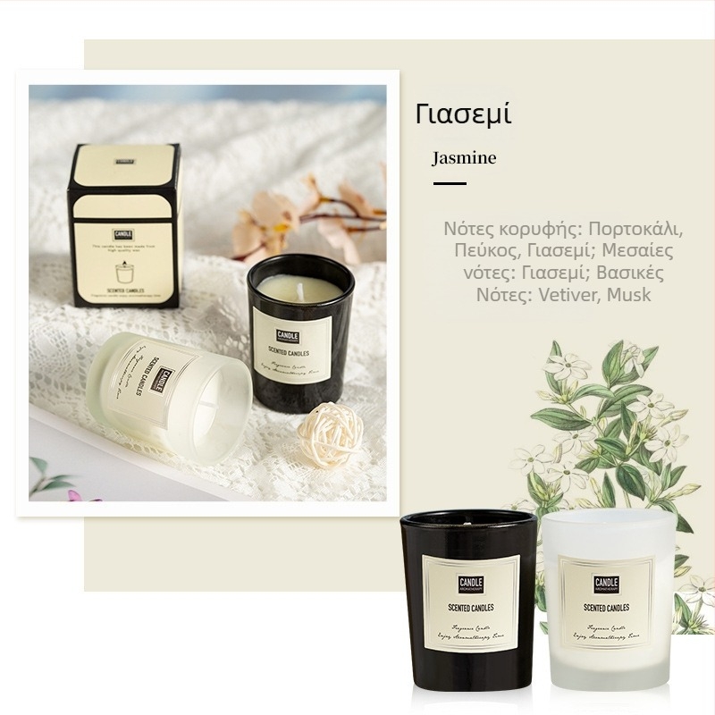 Κερί αρωματοθεραπείας από κερί σόγιας, χειροποίητο, κυλινδρικό, προσαρμογή OEM