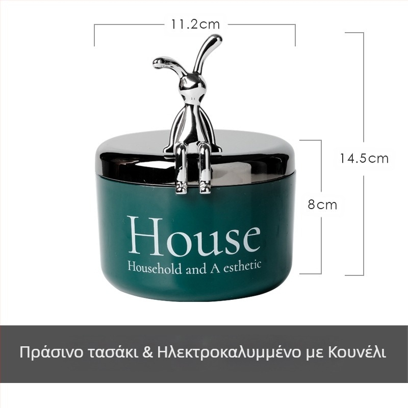 Ανοξείδωτο τασάκι με καπάκι σε μορφή αρκούδας, ανθεκτικό στον άνεμο και τον καπνό, σε στυλ Nordic, κατάλληλο για γραφείο, KTV και μπαρ