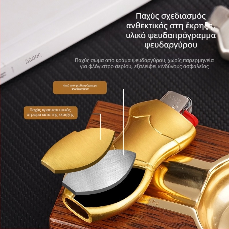 909-J5 Yafeng θήκη φλογιστή από κράμα μετάλλων, δημιουργικός σχεδιασμός σε ανθρώπινο σχήμα, δυνατότητα εκτύπωσης λογότυπου, εξατομίκευση διαθέσιμη, σετ 500 τεμάχια