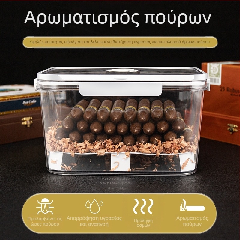 HANNICOOK θήκη για πούρα – σφραγισμένη, προστασία από υγρασία και έντομα, με χειρολαβή; υλικά: PET/PP/σιλικόνη; στυλ: απλό