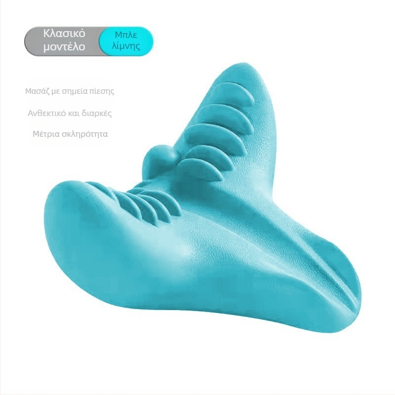 Edripin μαξιλάρι μασάζ αυχένα – PU υλικό, μαξιλάρι αυχένα σε σχήμα D, μασάζ διάτασης λαιμού και πίεση σημείων, φορητό για οικιακή χρήση