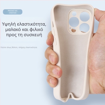 Θήκη από υγρή σιλικόνη με πλήρη κάλυψη φακού για iPhone 14 Pro Max, iPhone 13 Pro και iPhone 12 — ανθεκτικό στις πτώσεις