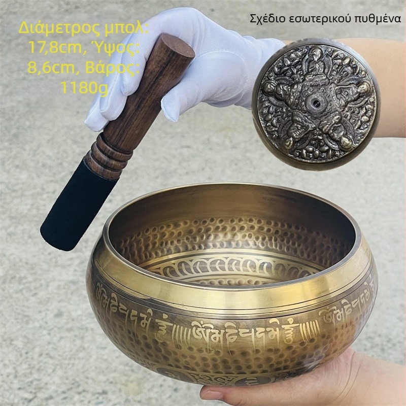 Χαλκού κούπα ήχου για θεραπεία ήχου, κινέζικού στυλ, ημιχειροποίητη και ημιμηχανική κατασκευή